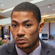 Illustration for article titled Derrick Rose Pretty Sure He Just Tore ACL By Looking At Knee